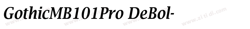 GothicMB101Pro DeBol字体转换